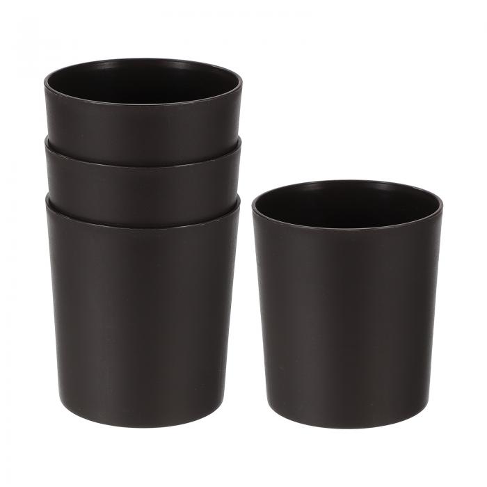 M METERXITY 4パックのプラスチック植木鉢 4"のプラスチック製の植木鉢 丸い花植えコンテナ 屋内/屋外/..