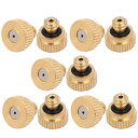ミストノズル 霧ノズル ゴールド 流速110-480ml/分 オリフィス直径0.8mm 10個入り