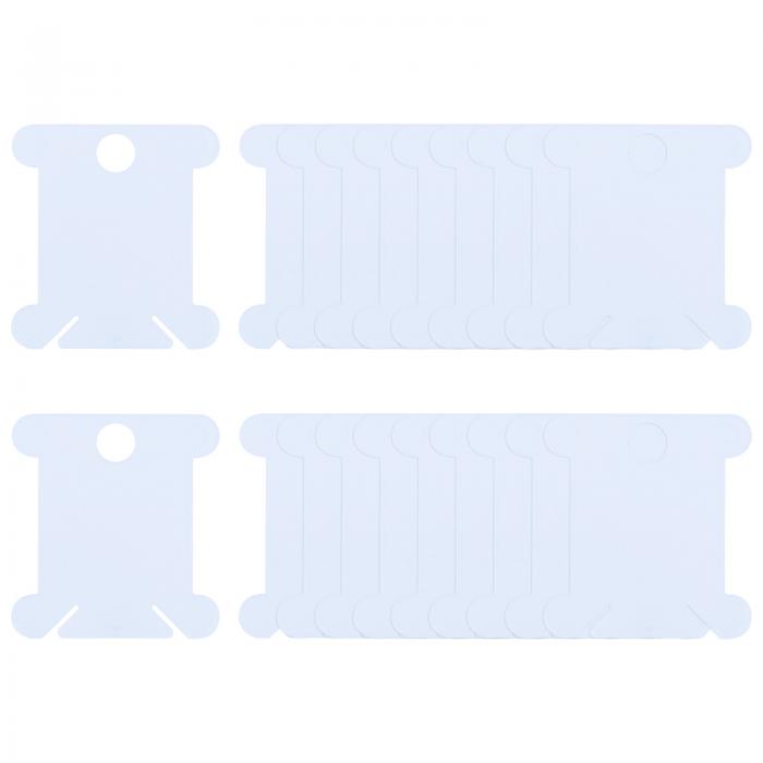 ミシン糸オーガナイザー フロスボビン ミシン糸カードボード ねじクリップ付き DIYクラフト用 プラスチック コーンフラワーブルー 38mm x 36mm 100枚