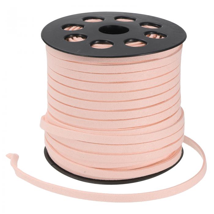 PATIKIL 5mmフェイクスエードレザーコード ブレスレットネックレスビーズ作りDIYクラフト用 レザーレースストリング ピンクレッド