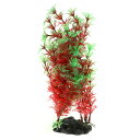 VOCOSTE 水族館プラスチック植物ツリー 水族館 模擬 プラスチック 植物 水槽 プラスチックツリー 風景植物装飾用 1個 レッド グリーン 20 cm