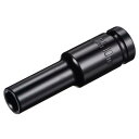 ポイントインパクトソケット 13 mmドライブx10 mmディープインパクトソケット 熱処理済み CR-V鋼 長さ80 mm 6ポイントメトリックサイズ