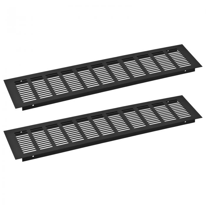 2個セットの長方形換気グリル アルミ合金メッシュエアベントカバー ルーバー付き換気カバー キャビネッ..