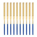 砥石ヤスリセット チタニウムコート 3 mm x 140mm フラットヤスリ メタル 木 石 グラス用 10個入