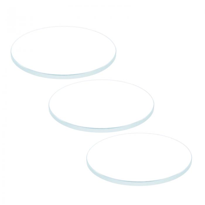 ARコーティング時計レンズ ラウンドフラットミネラルウォッチ クリスタルガラス 29.5 mm x 1.5 mm 3個..