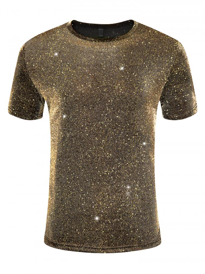 Lars Amadeus シアーメッシュ Tシャツ 半袖 シースルー パーティー ディスコ Tシャツ トップス 春夏 メ..