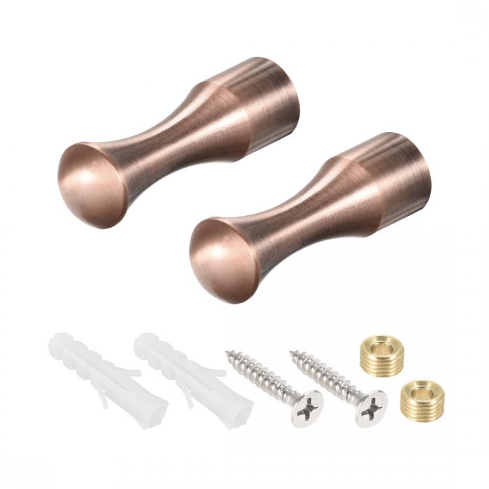 ウォールフック 14x45mm(DxL)ブラッシュド ローブタオルフック 壁掛けコートフック コパトーン 2個