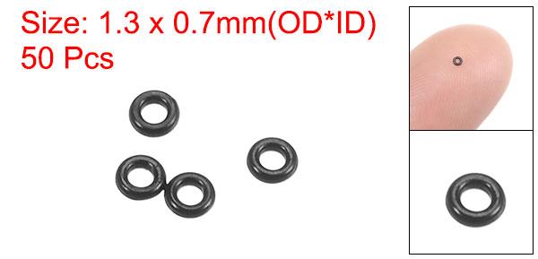 1.3 mmシールO-リング ラバー 代替 時計ガスケットOリング クラウン-Oリング 小さな品揃え 防水シール用 50個入り
