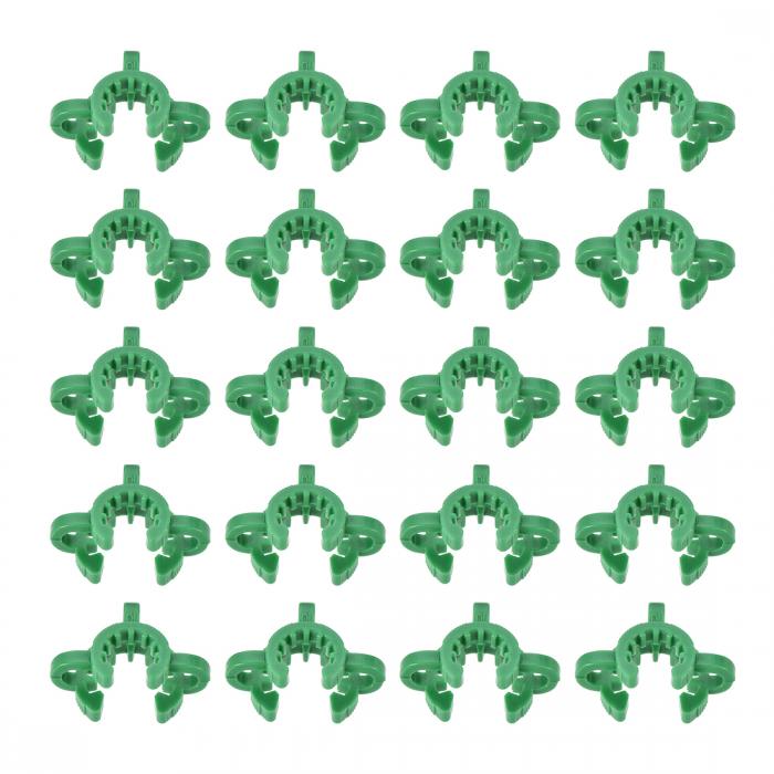 ラボジョイントクリップ プラスチック クランプ取り付けクリップ 10/18または10/30ガラステーパージョイント用 ラボコネクタ グリーン 20個