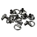 靴ひもフック 合金ブーツバックル継手 ハイキングキャンプシューズ用 ダークグレー 18x14x10 mm 20セット