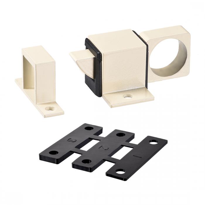 ドアボルトラッチ アルミ合金材料 ベージュ 長さ26mm スプレー塗装 耐腐食性