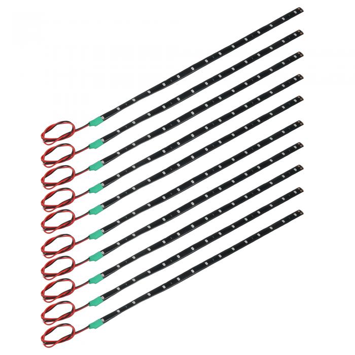 X AUTOHAUX ユニバーサルインテリアLEDストリップライト 12V 柔軟な防水アンダーグローライト 車用 オ..