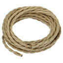 PATIKIL 25Ft ツ イ ス ト電気ロープライトコード UL規格認定済み 18AWG ヴィンテージ 工業用 ロープ付きランプ より線 ペンダント電球 DIY プロジェクト用 ブ ラウン(3)