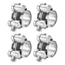 4個セットのTボルトホースクランプ 作業範囲20-22mm 201ステンレス製のインテークインタークーラークランプ チューブクランプ パイプ用の調整可能なクラン...