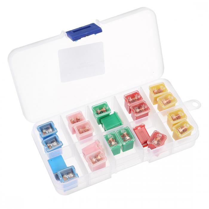 カーヒューズ 車ブレードヒューズ 自動車用ミニカートリッジヒューズ 32V 20A 30A 40A 50A 60A 20個入り