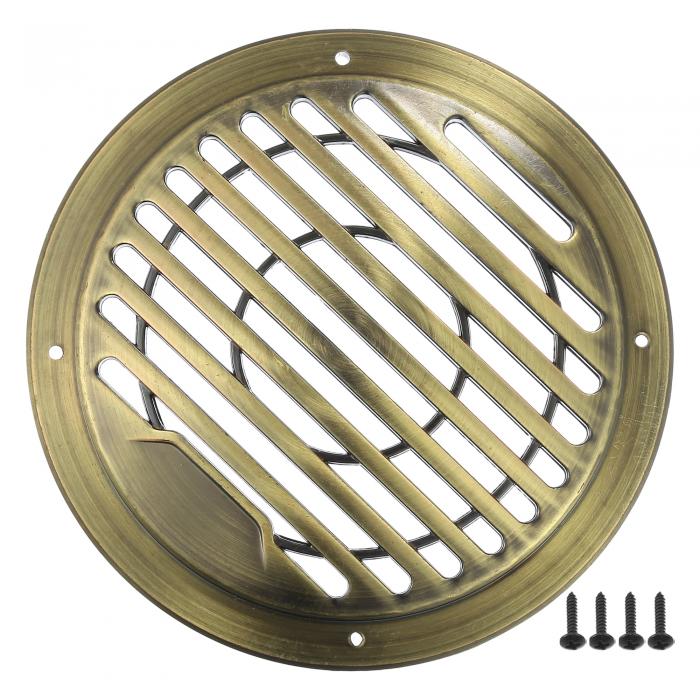 ACROPIX ユニバーサル4.5インチカースピーカーグリルカバーラウンド4.5インチオーディオスピーカーサブウーファーガードプロテクターケースマウントネジ付きABSブロンズ色-1個パック