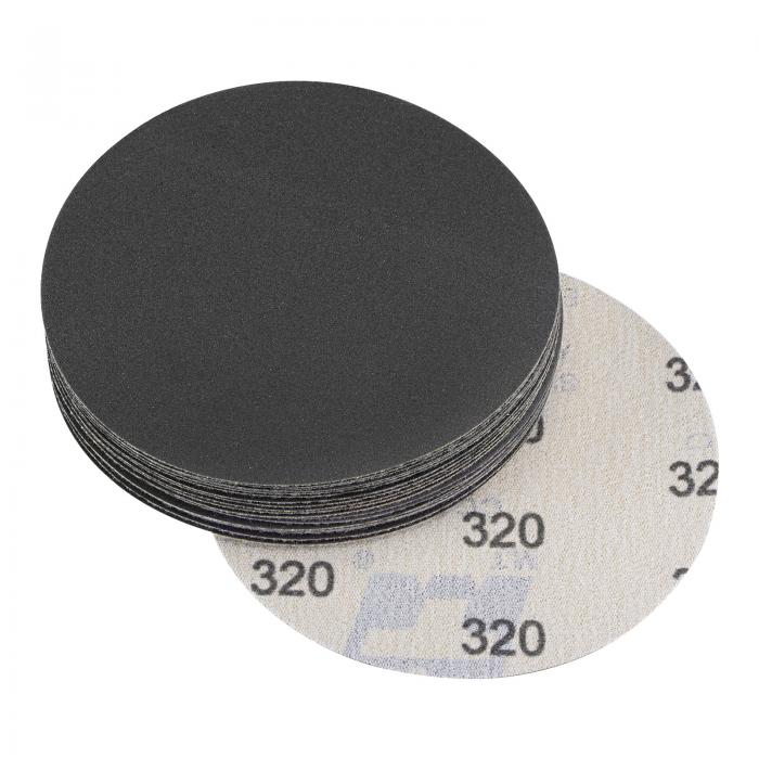 サンドペーパーディスク 研磨サンドペーパー 研磨ディスク 320グリット フックアンドループ 乾湿両用 ..