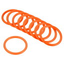 PATIKIL カーニバル輪投げリング 内径6cm 24個 プラスチックフープ 屋外パーティー 記念品ゲームブース用 オレンジ(4)