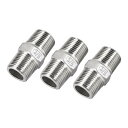 ステンレス鋼304?鋳造管継手カップリング?Gオス G3 / 8 x G3 / 8(3個)