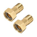 真鍮管継手 めねじコネクタ 水道メーターのカップリング 六角ヘッド 60 mm 60mm(2個)