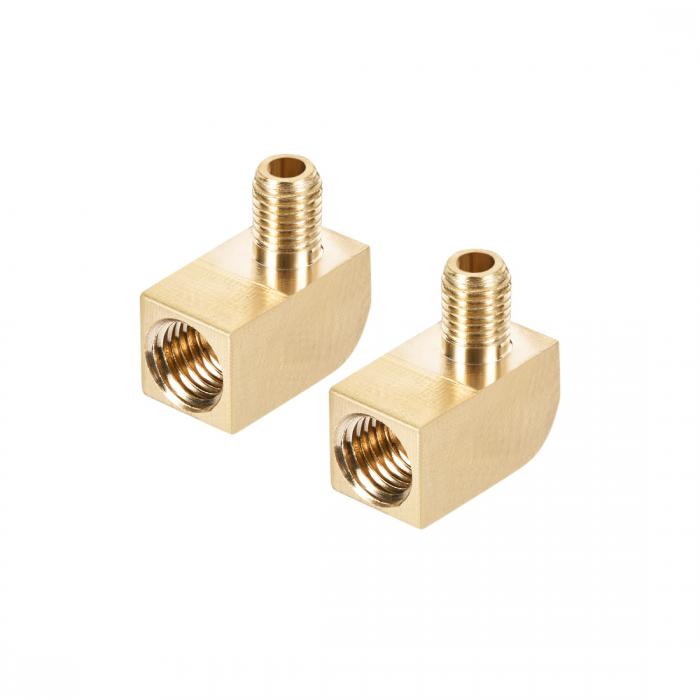 真鍮管継手 90度 バーストックストリートエルボー 2個 M6オスX M8メス