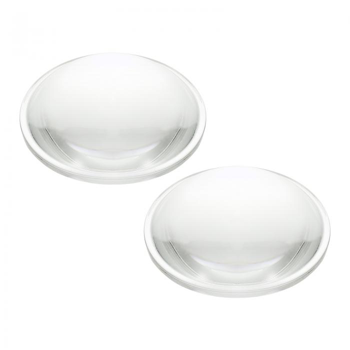 PATIKIL 直径66mm フラット凸レンズ 高さ24mm ボロシリケートガラス製LED光学凸レンズ フラッシュライ..