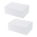 PATIKIL 22.5x15.5x8.5 cm 蓋付きギフトボックス 2個 磁気閉鎖 折りたたみ紙 長方形の好意ボックス 結婚式 バレンタインデー 誕生日ギフ...