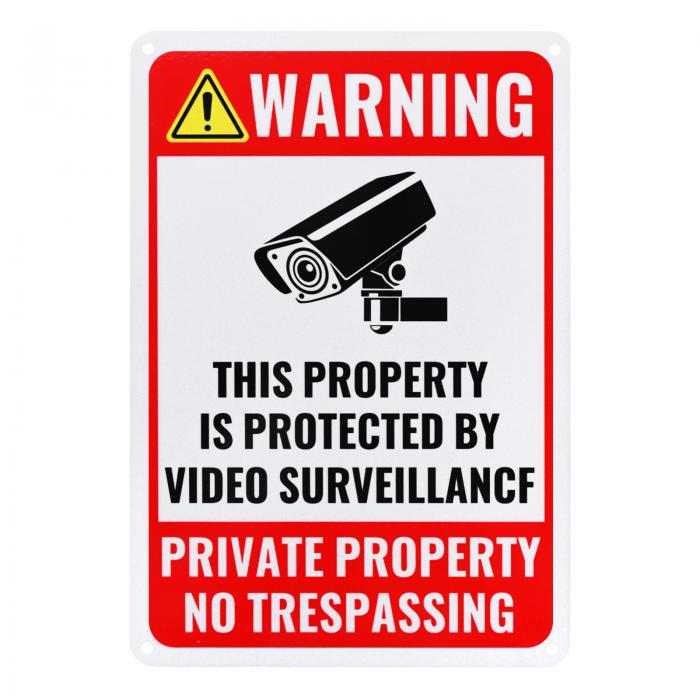 M METERXITY 1パック警告こ 物件はビデオ監視によって保護されていますサイン 10"x7"アルミカメラ監視..