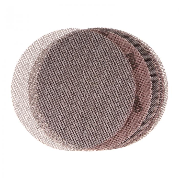 メッシュ研磨ディスク 150 mm フックとル ープ サンディングネット 80グリッツ ダストフリー研磨パッド..