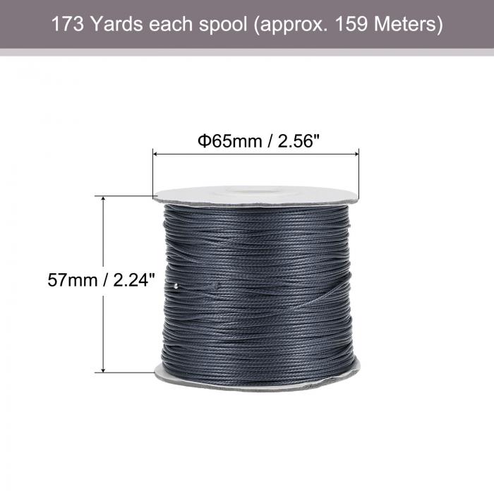 ビードスレッド 手作りコード　ストリング　ブレスレット用　グレー　直径0.8mm ロール長さ159M