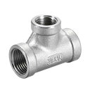ステンレス鋼304 キャストパイプ継手 メスネジ ティー型コネクタカプラー 3/8 BSPT X 1/4 BSPT X 3/8 BSPT