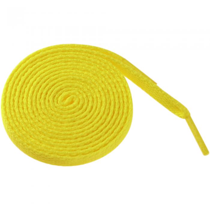 Elerevyo 2 Pairs Athletic Unisex Flat Shoelaces Shoe Strings for Casual Sneakers Lemon Yellow 90cm/35.43