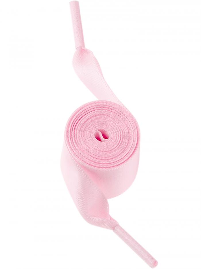 Elerevyo 靴ひも カラフル リボン サテン シルキー フラット靴紐 ワイド スニーカー用 スポーツ レースアップ 1ペア ピンク 140cm/55.12