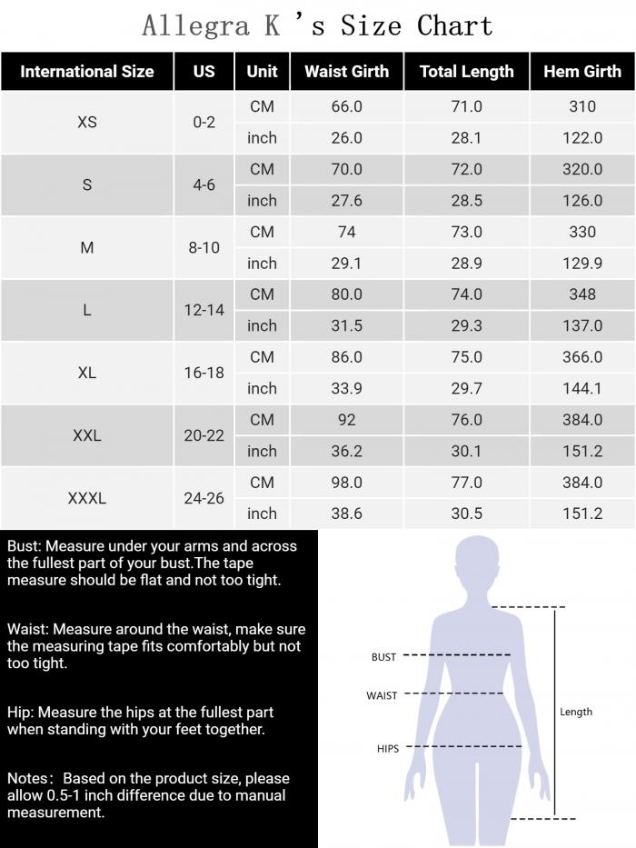 Allegra K プリーツスカート アコーディオン 光沢 ハイウエスト ミモレ丈 フレア Aライン レディース ダークグリーン 2XL