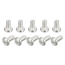 304ステンレス機械ネジ M2x4mm スロットドライブヘッドねじ 50個入り