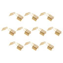 ワイヤーエンドクリップ 折畳み圧着電線エンド 折り畳み可能なカールエンドキャップ 4mm キャップ留め金 レザー リボン DIY 作り 100個入り ライトゴー...