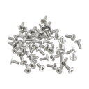 フラットラウンド頭ネジ 304ステンレス鋼 プラスドライブ機械ネジ ハードウェアファスナー 家具接続用 M1-0.25 x 2 mm 100個(4)