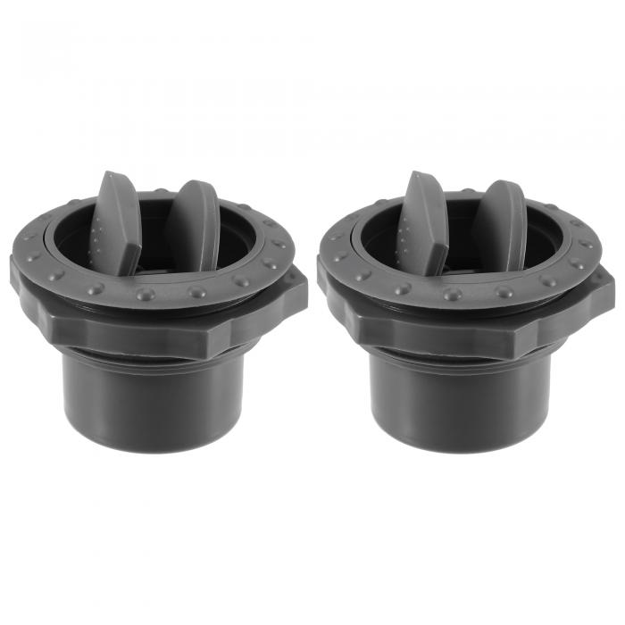 ACROPIX A/Cエアコン吹き出し口 RV 車 バス ヨット コーチ ユニバーサル 70mm外径 グレー 2個