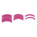 ラバーアイラッシュカーラーパッド 34×4×4mm フクシア 17g ラバー