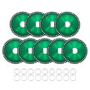 9個 4インチダイヤモンドカッティングディスク 7/8インチ(22mm)アーバーカットオフホイール ダイヤモンドソーブレードマルチファンクションディスク 5/8...
