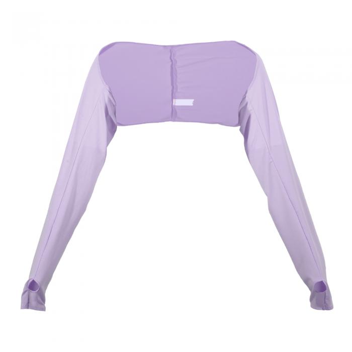 VOCOSTE ソフトサンプロテクションアームショールクーリングスリーブ ポリエステル 日焼け止めアームスリーブ 指穴付き 女性向けゴルフ ペールパープル
