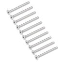 フラットヘッド小ねじ?内側六角ネジ?ファスナーボルト 304ステンレス?スチール M3x30mm 50個(4)