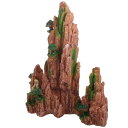 VOCOSTE アクアリウム風景山 人工 水生岩石 水槽テラリウム装飾用 グリーン レッド 22x12.5x27 cm