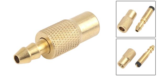 タイヤチャック エアコンプレッサーエアチャック ポンプ接続アクセサリ 6.5 mm ゴールドトーン 2