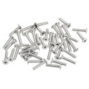 フラットラウンド頭ネジ 304ステンレス鋼 プラスドライブ機械ネジ ハードウェアファスナー 家具接続用 M3-0.5 x 14 mm 100個(4)