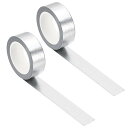 PATIKIL 15mm x 10m メタリック和紙テープ 2巻き マスキング箔ステッカー DIYアートクラフト 包装装飾に適したセルフアドヒーシブ シルバート...