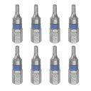 磁気パワードリルビット S2鋼 H2.5六角ドライバービット 2.5mm 6.5mm六角シャンク 25mm長さ 8個(4)
