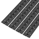 ピアノヒンジ ステンレス鋼 連続ヒンジピアノヒンジ キャビネット ドア DIY収納ボックス用 1.5 mm葉の厚さ ブラック 41 cm x 5 cm 4個入り
