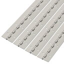 ピアノヒンジ ステンレス鋼 連続ヒンジピアノヒンジ キャビネット ドア DIY収納ボックス用 1.5 mm葉の厚さ シルバー 41 cm x 5 cm 4個入り