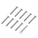 角頭ボルト 全ねじ 304ステンレス鋼 グレード C 四角ボルト M5x30mm 10個(4)